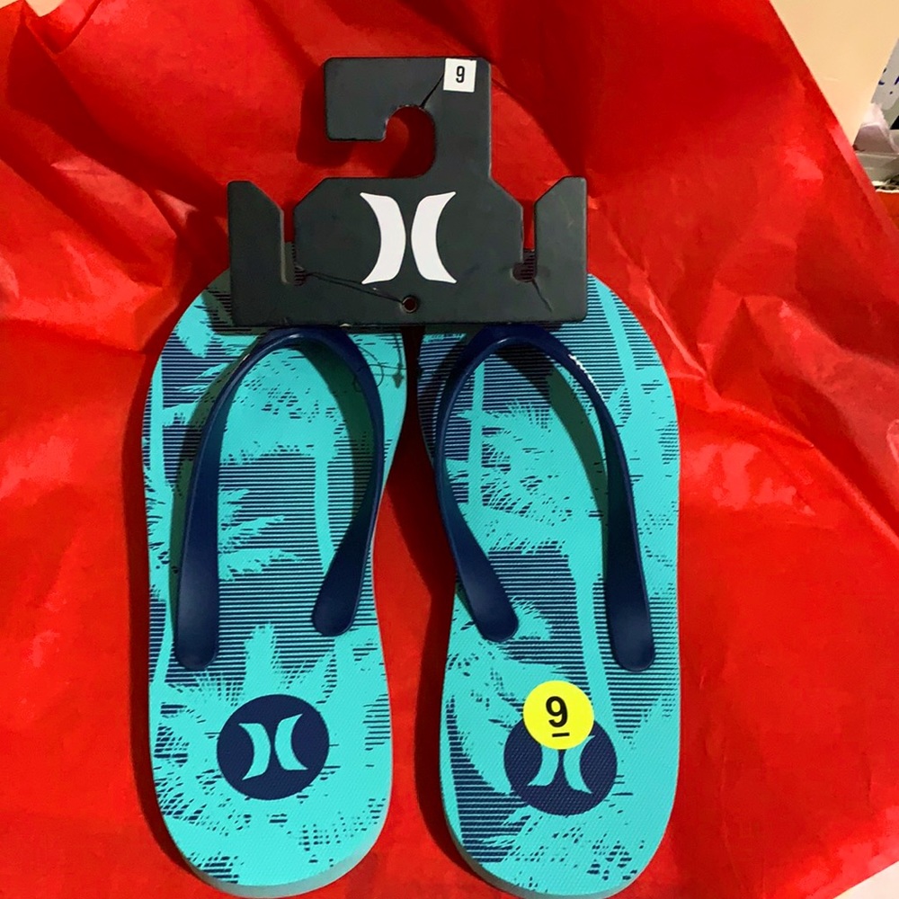 Hurley Men's Flip Flops size 9 NWT Blue